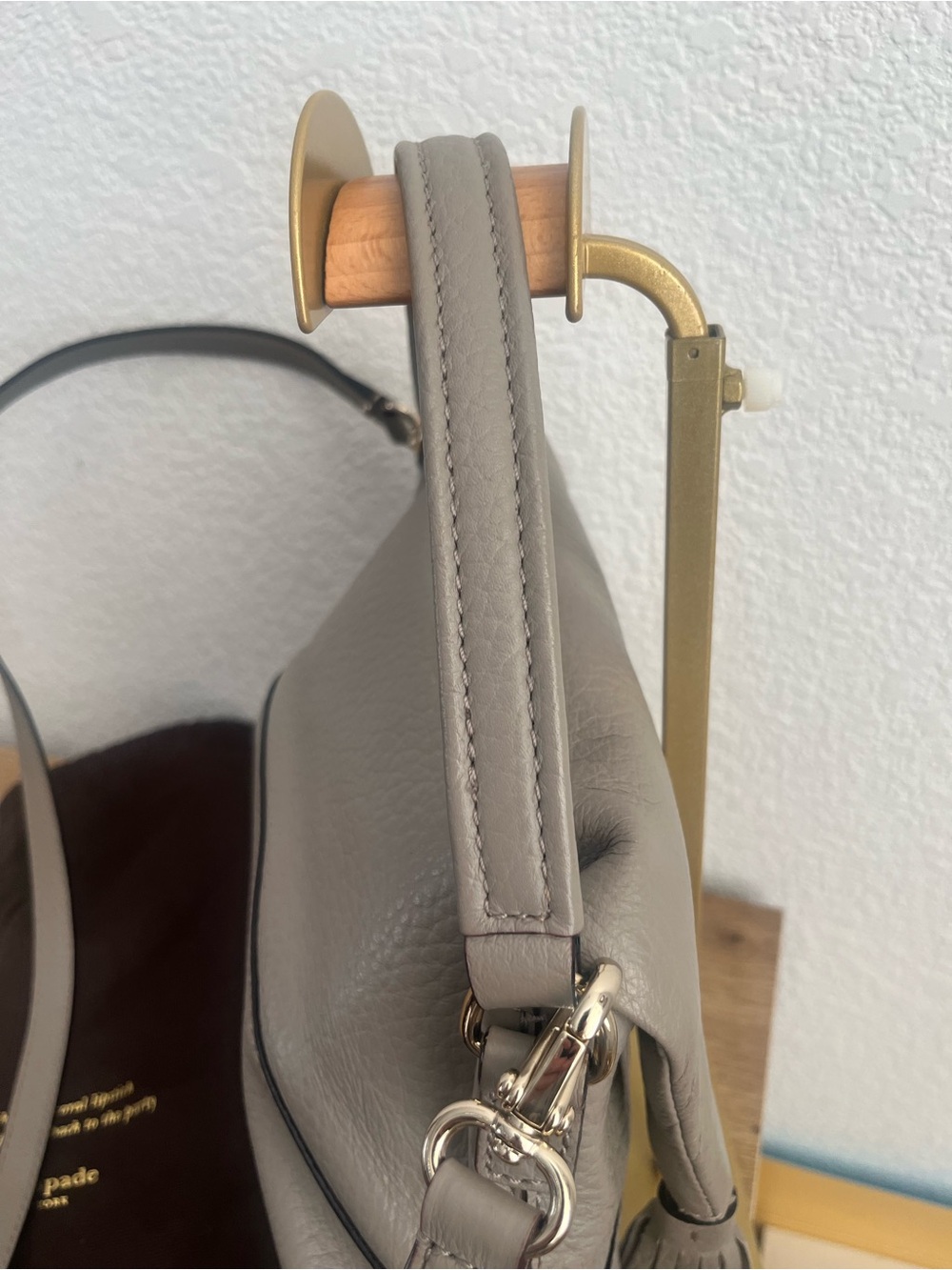 Kate Spade New York Cobby Hill Convertible Crossbody in Gray Beige with Dust Bag - Picture 7 of 16